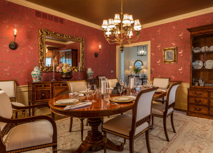 classic style in the dining room