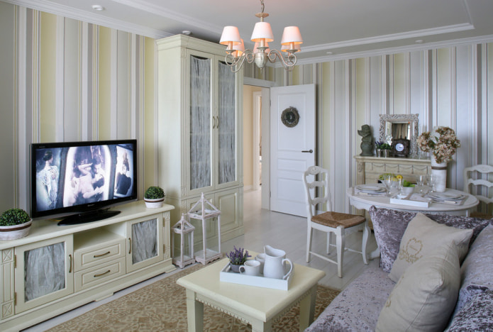 dzīvojamā istaba Provence stilā