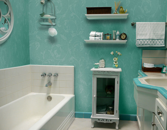 turquoise fiberglass bathtub