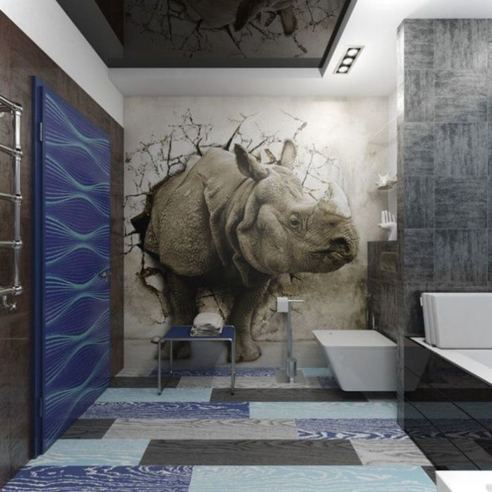 rhino on the wallpaper