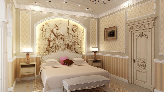 klasični interijer spavaće sobe