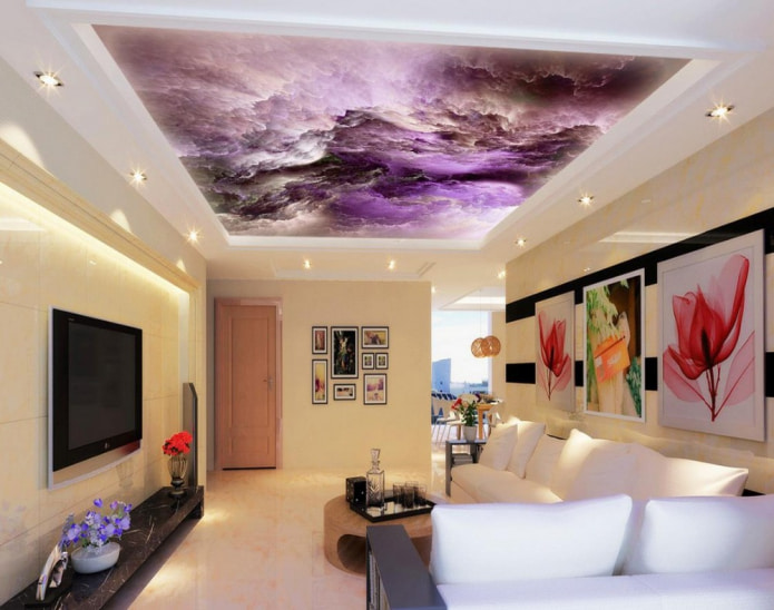 papier peint espace au plafond