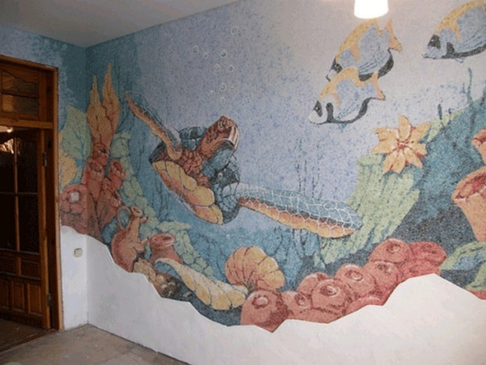 sea ​​turtle with liquid wallpaper