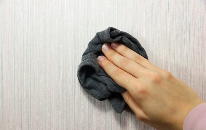 cuidado papel de parede de seda