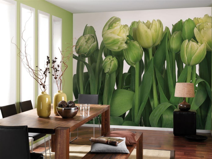 tulipán falfestmény