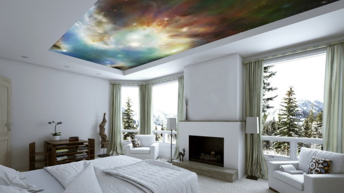 papier peint de plafond d'espace