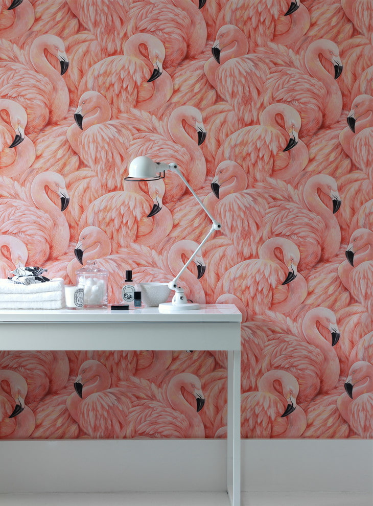 flamingo tapetai