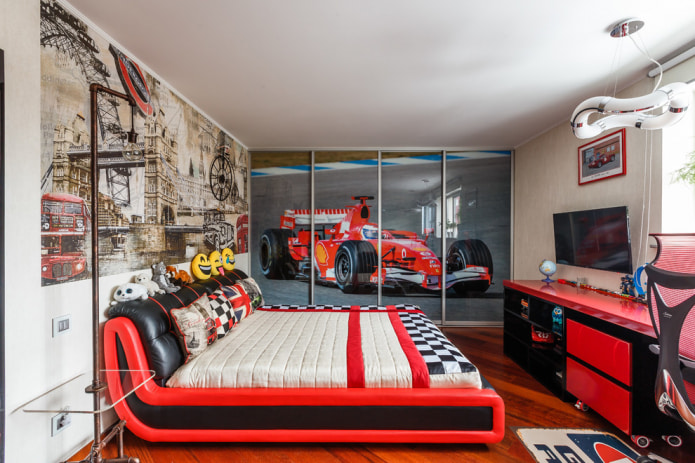 Habitación de estilo Fórmula 1
