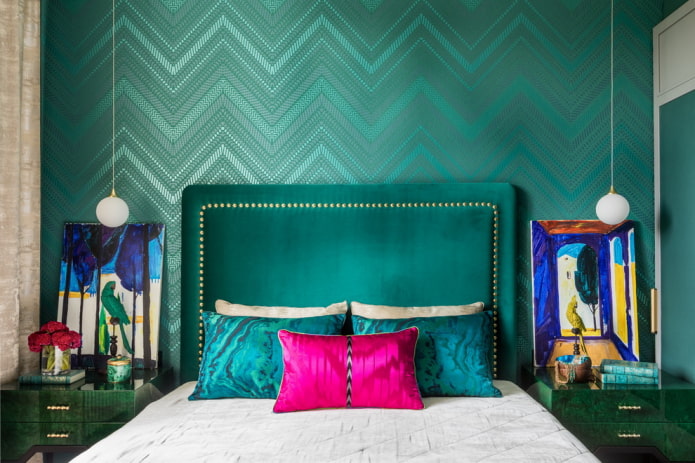 synthetic wallpaper in the bedroom