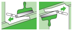 обрезивање вишка позадина металном лопатицом