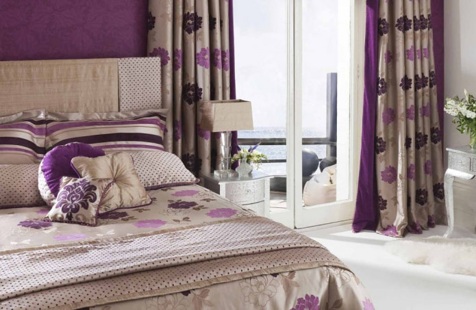 rideaux brun-violet