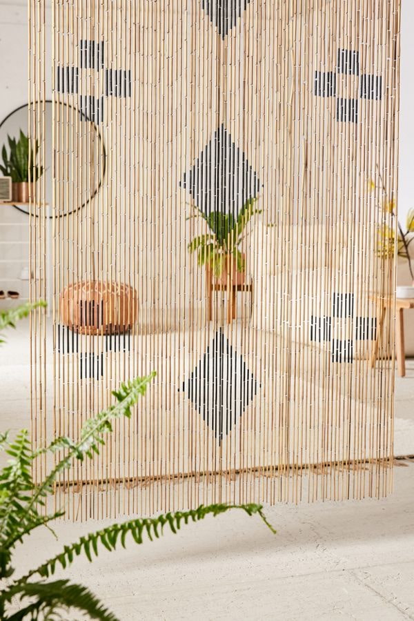 bambusgardiner med geometriske mønstre