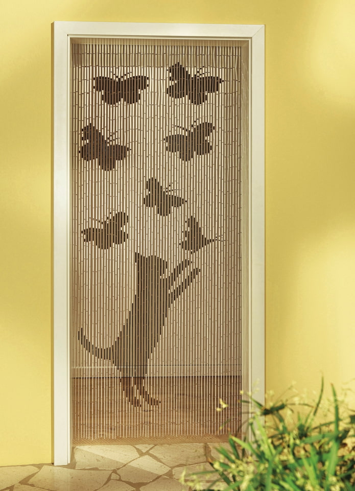 rideaux de bambou animaux