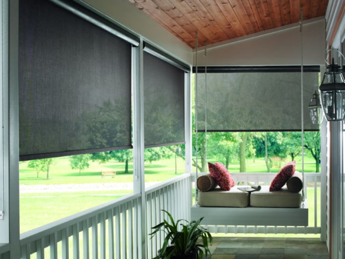 cortinas translúcidas na varanda