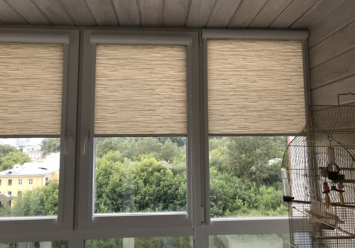 curtains mounted on a balcony frame