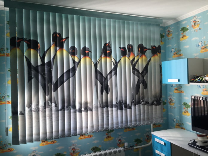 shutters with photo printing in the nursery