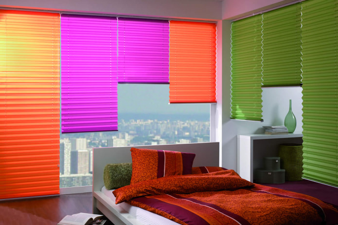 blinds of different colors