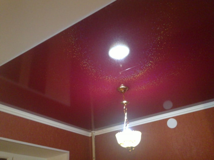gold glitter ceiling