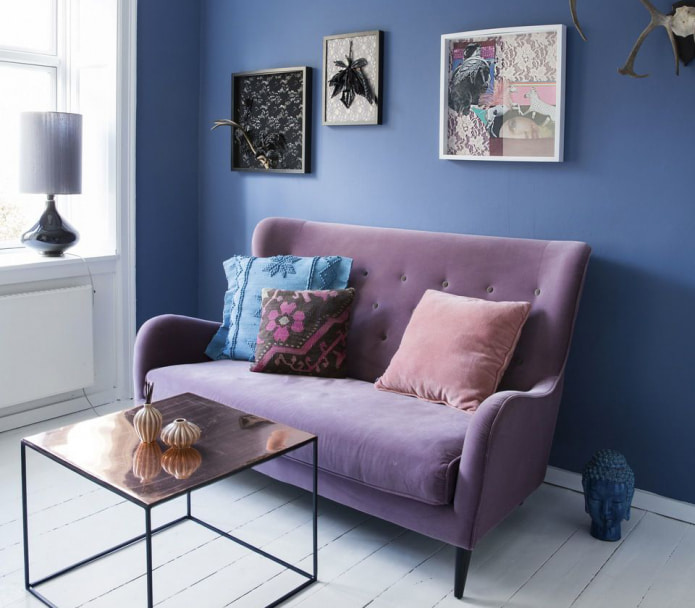 Interior azul-violeta