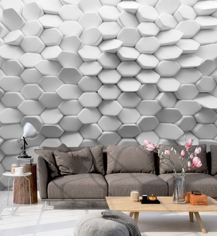 3d wallpaper in the living room interior