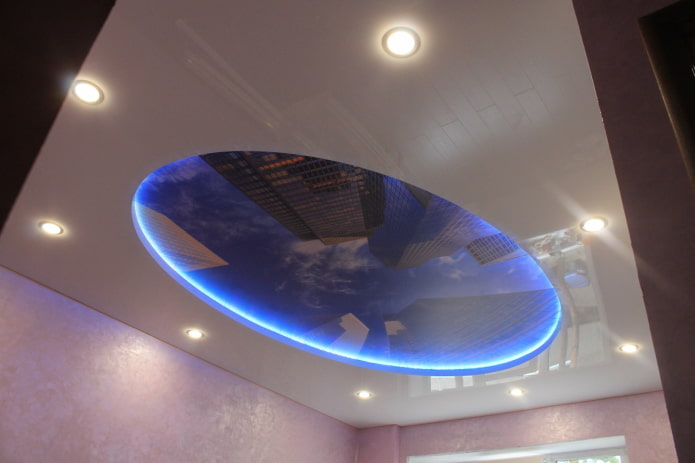 oval shaped floating ceiling