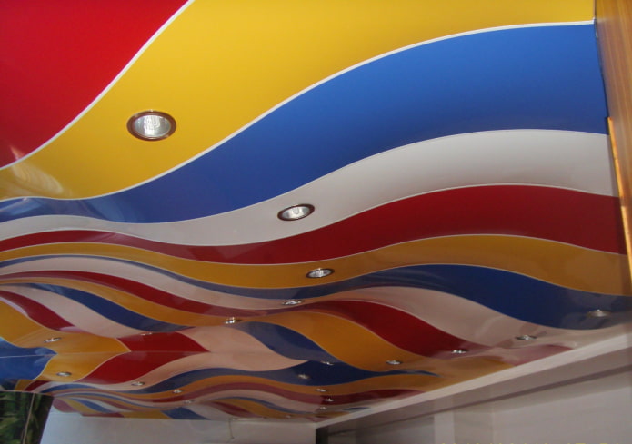 conception de plafond multicolore