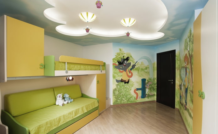 drywall construction in a children's room