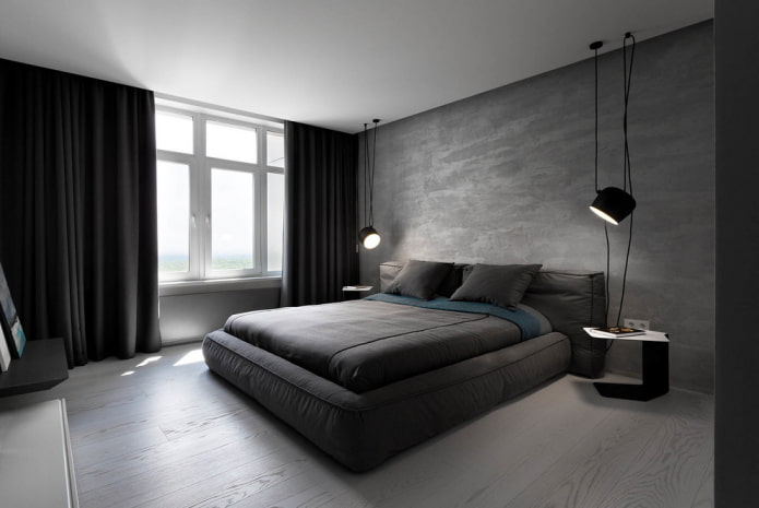 ett-nivå gipsdesign på soverommet