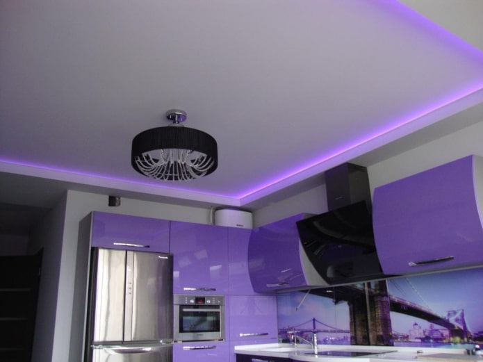 Faixa de LED no teto