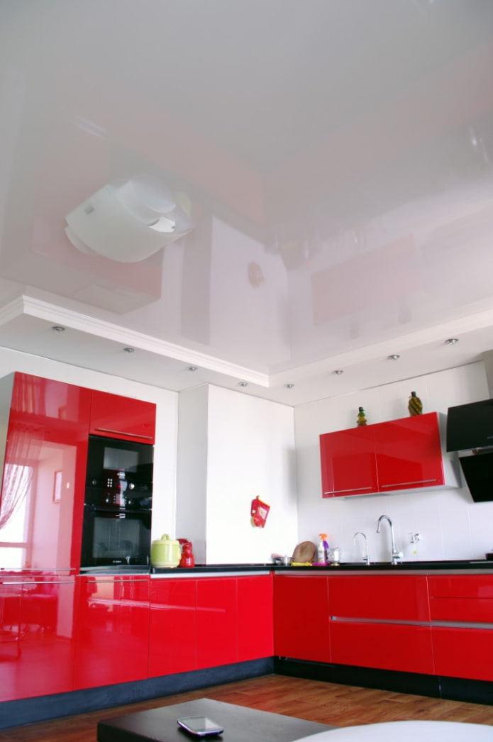 corner two-level design in the kitchen
