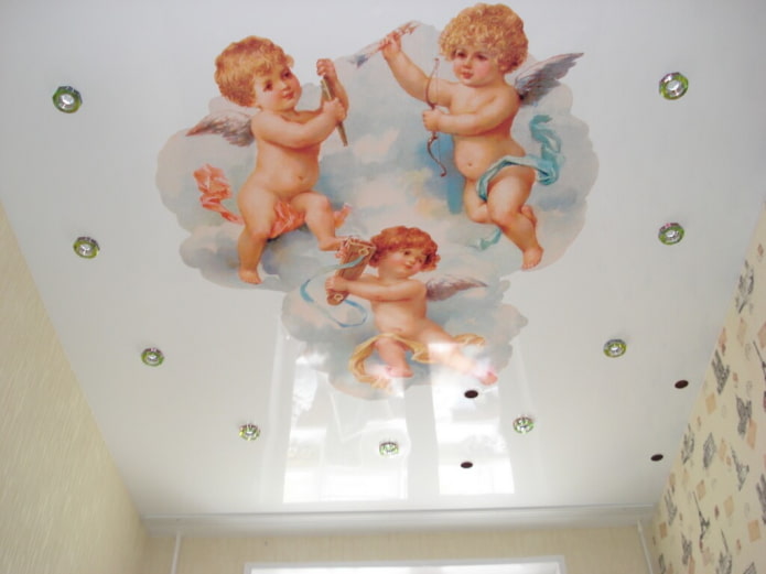 stretch canvas with the image of angels