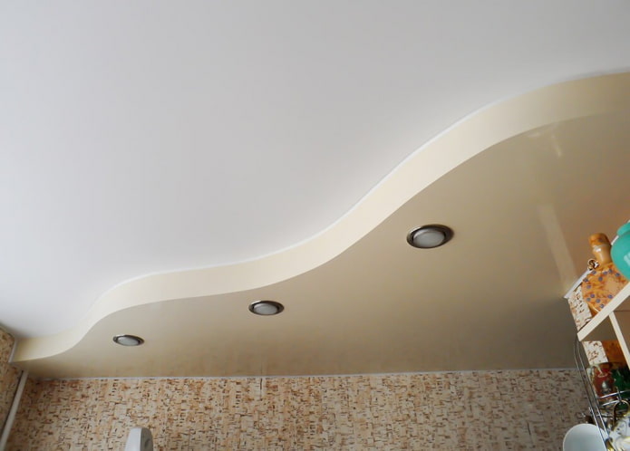 stretch canvas with a combination of white and beige colors