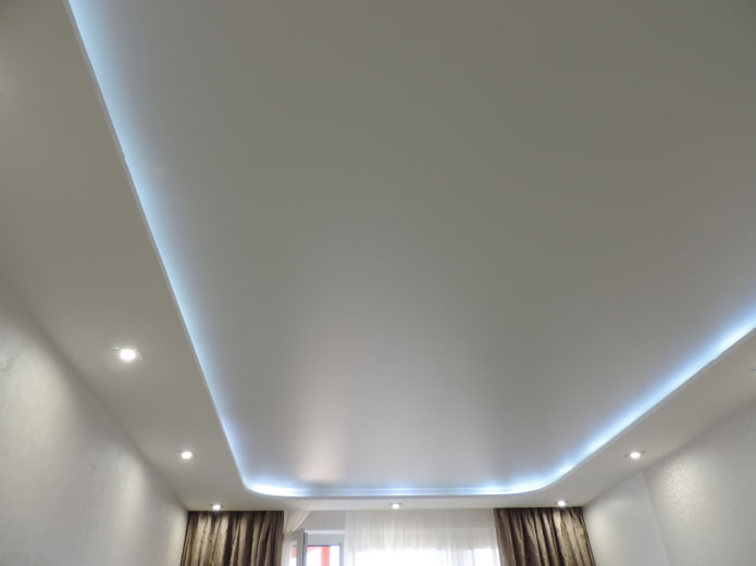white suspended ceiling construction