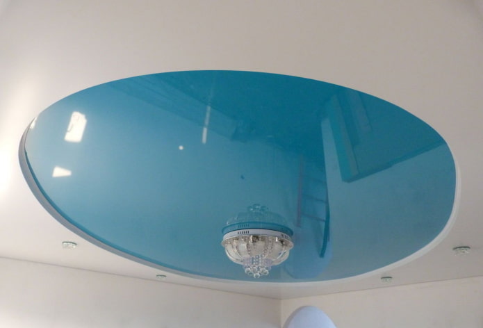 costruzione rotonda del soffitto in blu