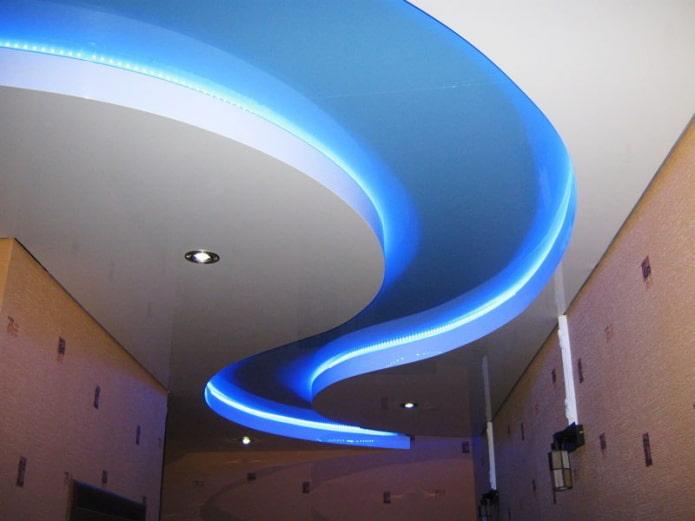 blue and white ceiling design
