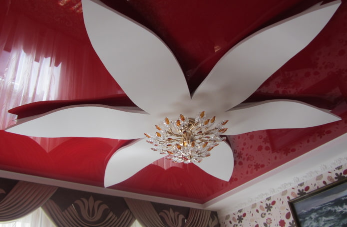 conception de plafond en forme de fleur
