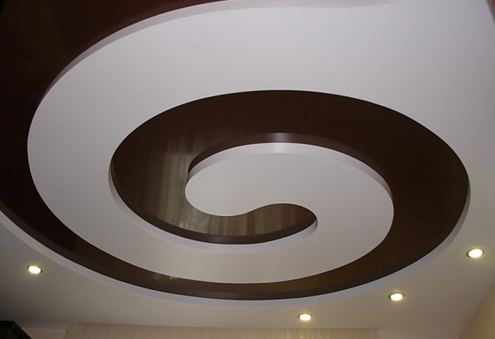 figured ceiling structure of arbitrary shape