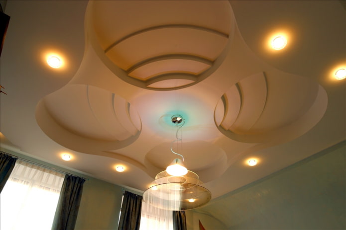 curved plasterboard ceiling