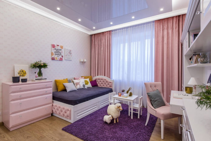 Ружичаста и лила соба за девојчицу