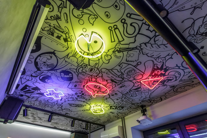 graffiti style ceiling