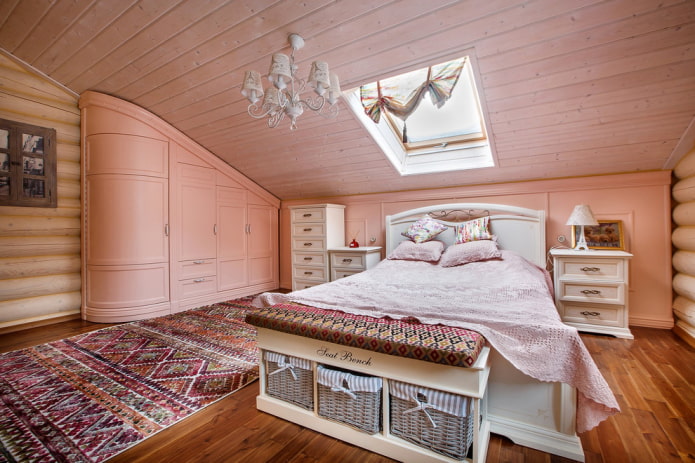 thiết kế trần phòng ngủ gác mái