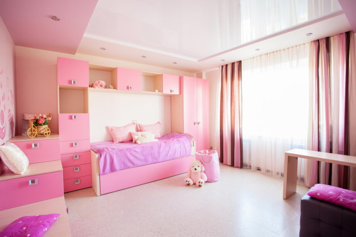 design del soffitto in una camera da letto per bambini