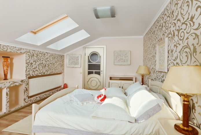 tavan yatak odasında asma tavan