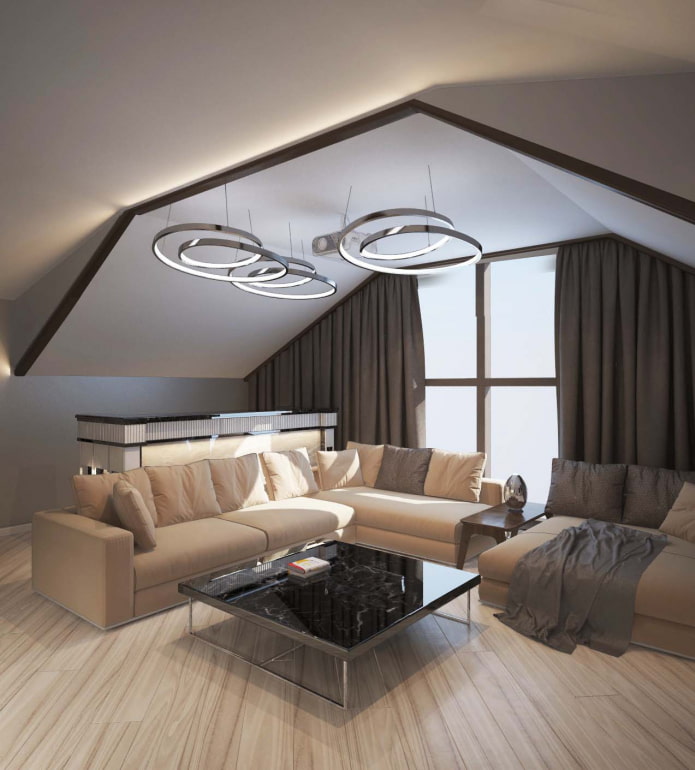 modern attic ceiling structure