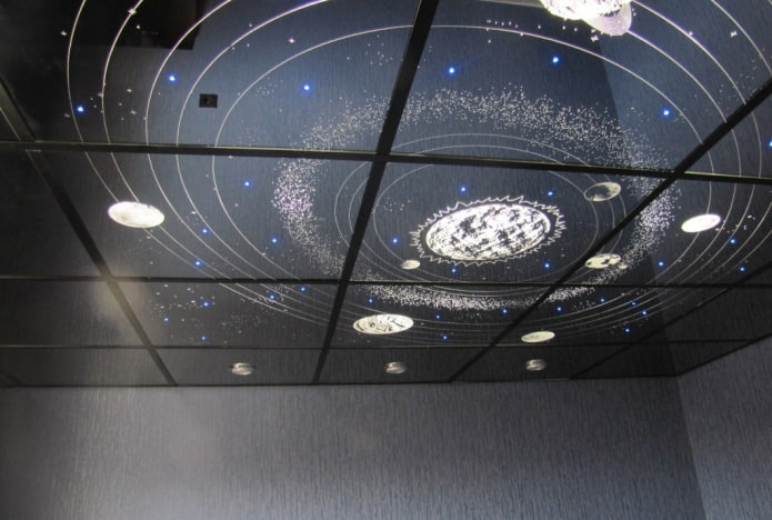 costruzione del soffitto a specchio cielo stellato