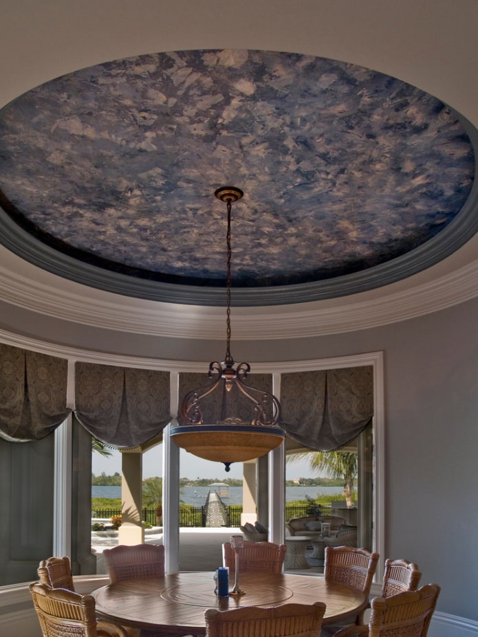 plâtre décoratif au plafond à l'intérieur