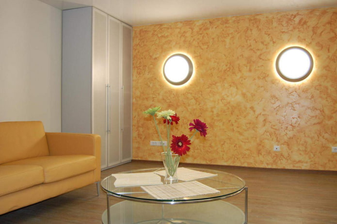 Venetiansk dekorativ sandpuss i interiøret
