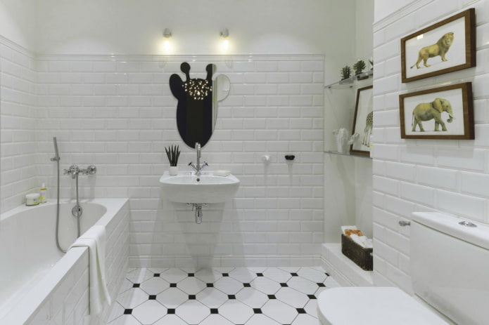 white walls in the interior of the bathroom