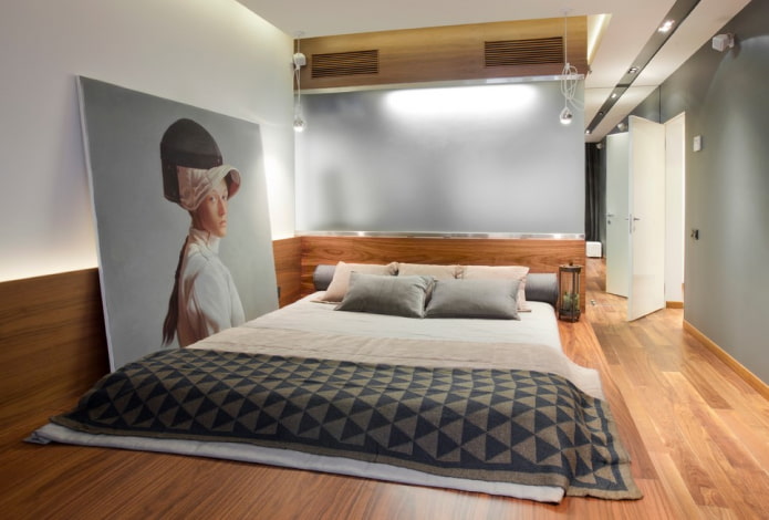 paveikslėlis miegamajame modernaus stiliaus