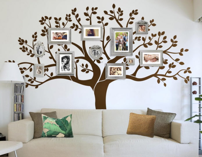 δέντρο στον τοίχο στο εσωτερικό